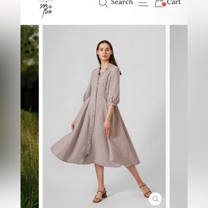 Son de Flor Ophelia dress three-quarter length sleeve in Gentle Lilac.